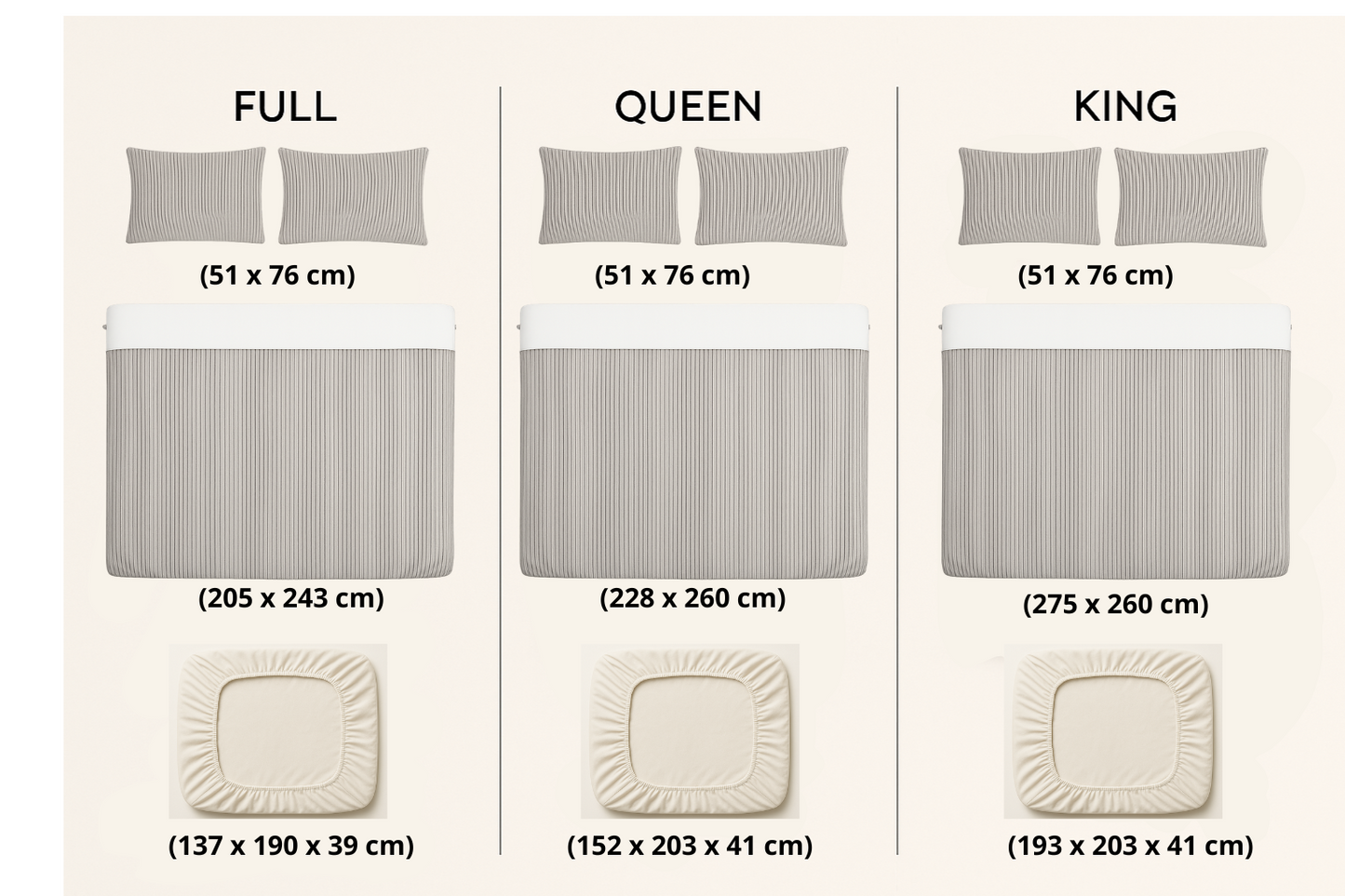 Striped Noir Bamboo Bedding Set